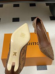 Fortok Louis Vuitton Gala Heels Ballerina Mesh Brown 8.5cm - 4
