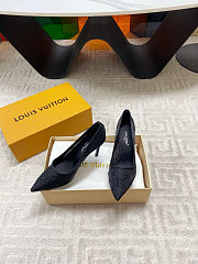 Fortok Louis Vuitton Gala Heels Ballerina Mesh Black 8.5cm - 2