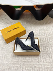 Fortok Louis Vuitton Gala Heels Ballerina Mesh Black 8.5cm - 3