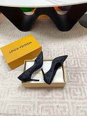 Fortok Louis Vuitton Gala Heels Ballerina Mesh Black 8.5cm - 4