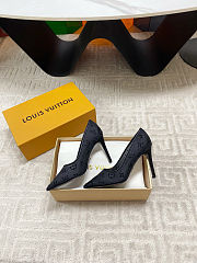 Fortok Louis Vuitton Gala Heels Ballerina Mesh Black 8.5cm - 6