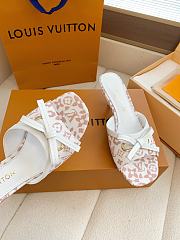 Fortok Louis Vuitton x Takashi Murakami 6AM Mule White and Brown 5.5cm - 2