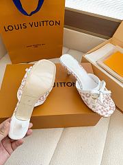 Fortok Louis Vuitton x Takashi Murakami 6AM Mule White and Brown 5.5cm - 6