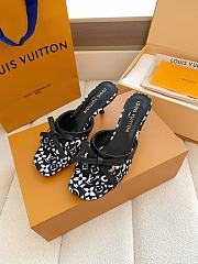 Fortok Louis Vuitton x Takashi Murakami 6AM Mule Black and White 5.5cm - 4