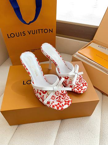 Fortok Louis Vuitton x Takashi Murakami 6AM Heels White and Red 10.5cm