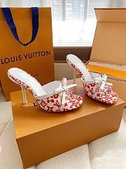 Fortok Louis Vuitton x Takashi Murakami 6AM Heels White and Red 10.5cm - 5