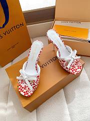Fortok Louis Vuitton x Takashi Murakami 6AM Heels White and Red 10.5cm - 3
