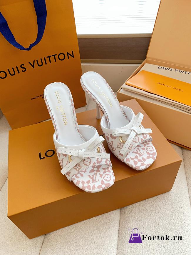 Fortok Louis Vuitton x Takashi Murakami 6AM Heels White and Brown 10.5cm - 1