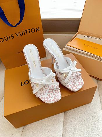 Fortok Louis Vuitton x Takashi Murakami 6AM Heels White and Brown 10.5cm