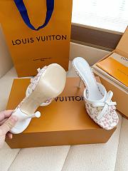 Fortok Louis Vuitton x Takashi Murakami 6AM Heels White and Brown 10.5cm - 5