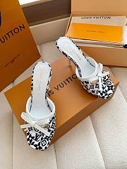 Fortok Louis Vuitton x Takashi Murakami 6AM Heels White and Black 10.5cm - 4