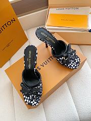 Fortok Louis Vuitton x Takashi Murakami 6AM Heels Black and White 10.5cm - 2