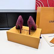 Fortok Louis Vuitton Gala Heels Ballerina Mesh Burgundy 8.5cm - 5