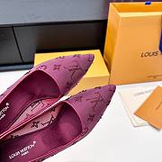 Fortok Louis Vuitton Gala Heels Ballerina Mesh Burgundy 8.5cm - 4