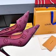 Fortok Louis Vuitton Gala Heels Ballerina Mesh Burgundy 8.5cm - 3