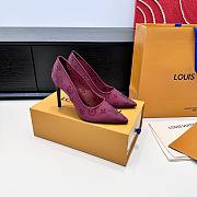 Fortok Louis Vuitton Gala Heels Ballerina Mesh Burgundy 8.5cm - 2
