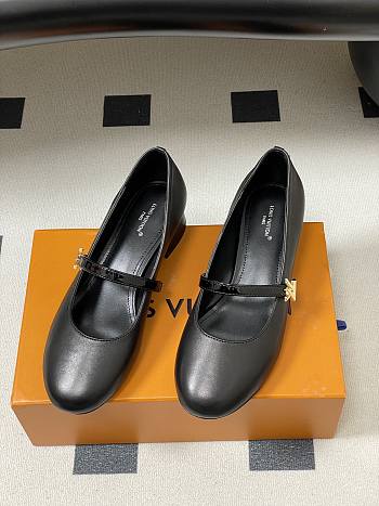 Fortok Louis Vuitton Black Romy Flat Ballerina 3.5cm