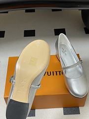 Fortok Louis Vuitton Silver Romy Flat Ballerina 3.5cm - 3