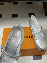 Fortok Louis Vuitton Silver Romy Flat Ballerina 3.5cm - 4