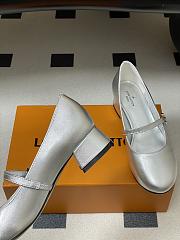 Fortok Louis Vuitton Silver Romy Flat Ballerina 3.5cm - 2