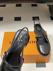 Fortok Louis Vuitton Romy Slingback Pumps Black 3.5cm - 6