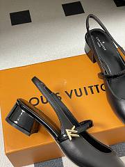 Fortok Louis Vuitton Romy Slingback Pumps Black 3.5cm - 3