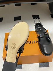 Fortok Louis Vuitton Romy Slingback Pumps Black 3.5cm - 2