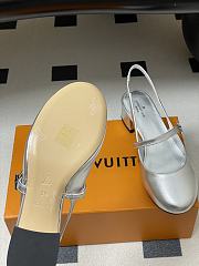 Fortok Louis Vuitton Romy Slingback Pumps Silver 3.5cm - 3