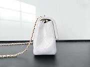 Fortok Chanel Mini Flap Bag With Gold Ball Charm White 18×13×7cm - 5