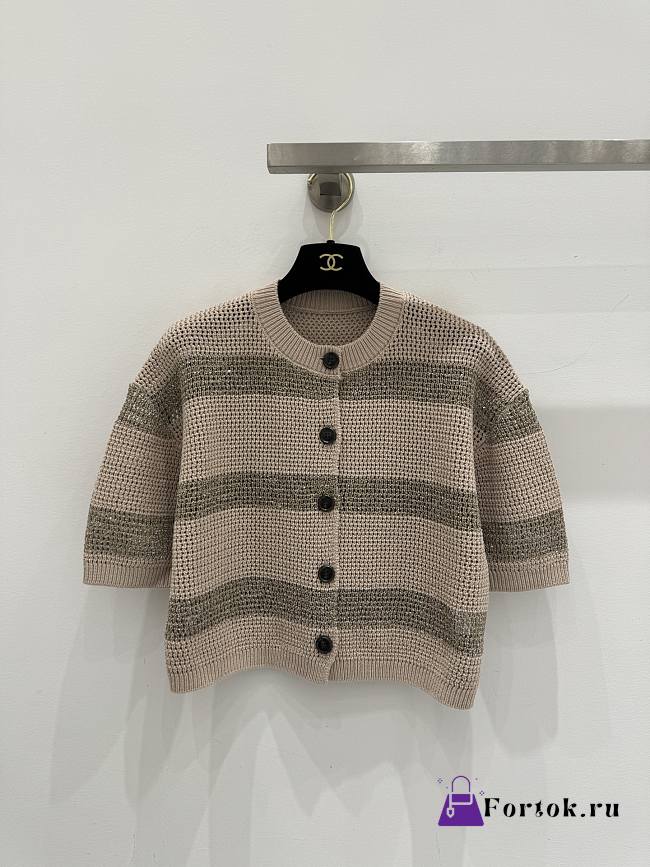 Fortok Brunello Cucinelli  dazzling stripes cropped Cardigan Knitwear 02 - 1