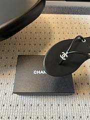 Fortok Chanel Thong Flip-flops Black - 6