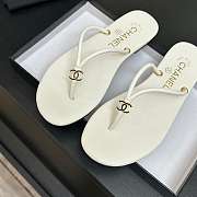 Fortok Chanel Thong Flip-flops White - 5
