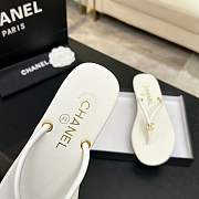 Fortok Chanel Thong Flip-flops White - 3