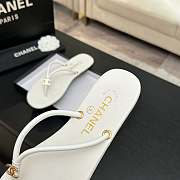 Fortok Chanel Thong Flip-flops White - 2
