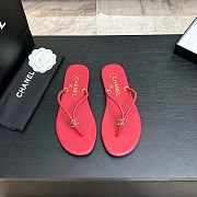 Fortok Chanel Thong Flip-flops Red - 1