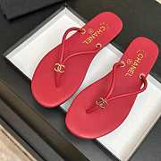 Fortok Chanel Thong Flip-flops Red - 4