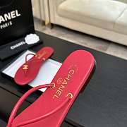 Fortok Chanel Thong Flip-flops Red - 3