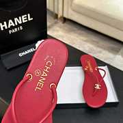 Fortok Chanel Thong Flip-flops Red - 2