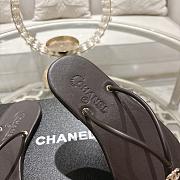 Fortok Chanel Thong Flip-flops Chocolate Brown - 5
