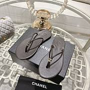 Fortok Chanel Thong Flip-flops Chocolate Brown - 1