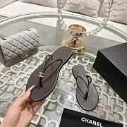Fortok Chanel Thong Flip-flops Chocolate Brown - 2
