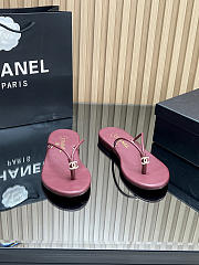 Fortok Chanel Thong Flip-flops Burgundy - 4