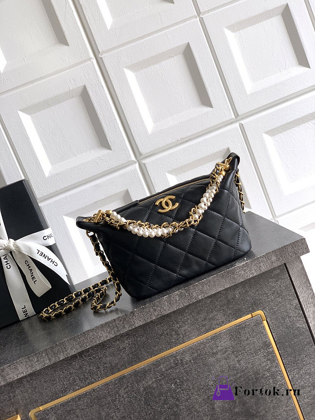Fortok Chanel Hobo Mini bag Black 13-23.5-7.5cm - 1