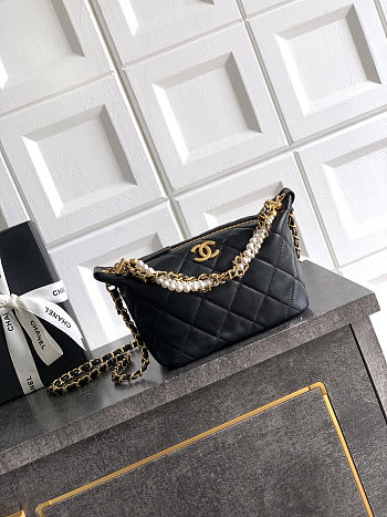 Fortok Chanel Hobo Mini bag Black 13-23.5-7.5cm