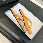 Fortok Chanel Thong Flip-flops Light Pink Suede Orange - 6