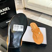 Fortok Chanel Thong Flip-flops Light Pink Suede Orange - 3