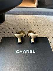Fortok Chanel CC logo slides Beige 4.5cm - 5