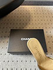 Fortok Chanel CC logo slides Beige 4.5cm - 3