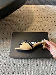 Fortok Chanel CC logo slides Beige 4.5cm - 6