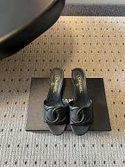 Fortok Chanel CC logo slides Black 4.5cm - 1